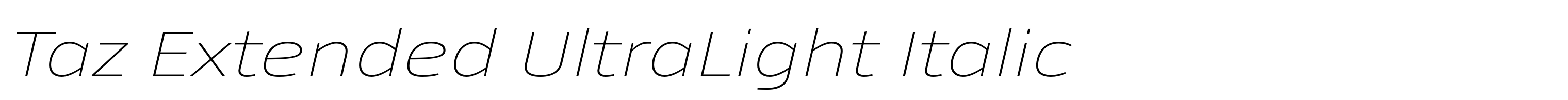 Taz Extended UltraLight Italic